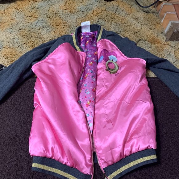 Shopkins Zip Up BomberJacket Girls XL - Picture 1 of 8